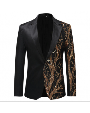 Sequin Single Breasted Suit Jacket