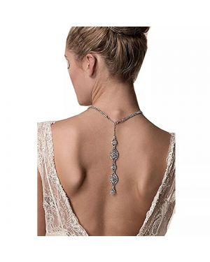 Bridal Crystal Back Necklace