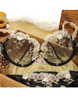Exquisite Embroidery Lace Bra & Panty Set